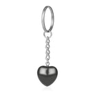 Silvery Metallic Hematite heart crystal key ring — Eternal Spirit