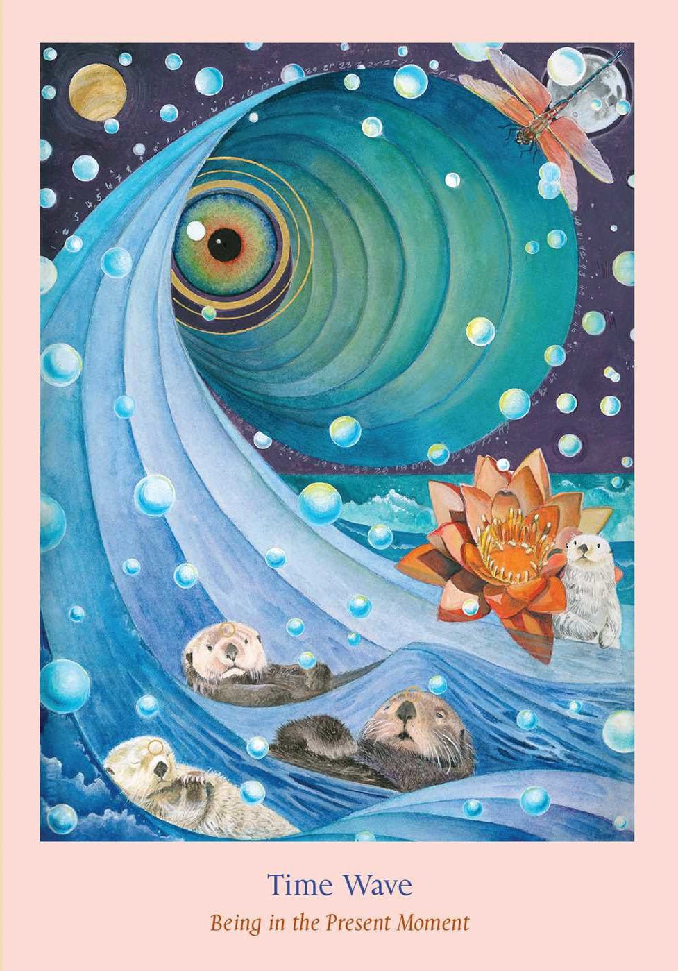 The Heart Path Oracle deck, Heart-shaped stone card with golden energy and sacred love symbol — Eternal Spirit