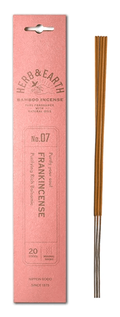 incense sticks - herb & earth "frankincense", artisan packaging on white background — Eternal Spirit