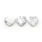 creamy white Howlite 20mm hand-polished heart — Eternal Spirit