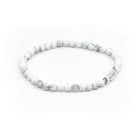 polished Howlite 4mm round bead bracelet on white background — Eternal Spirit