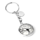 Creamy White Howlite Tree of Life crystal key ring — Eternal Spirit