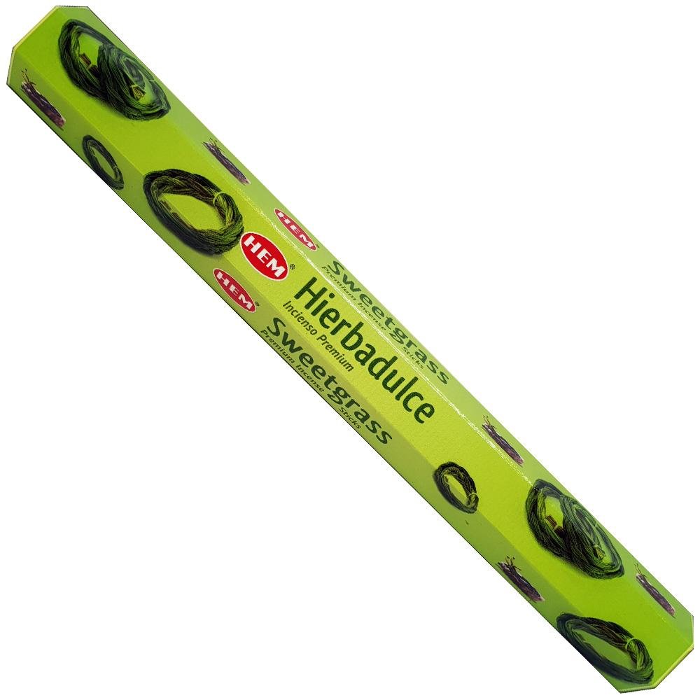 incense sticks - hem "sweetgrass", artisan packaging on white background — Eternal Spirit