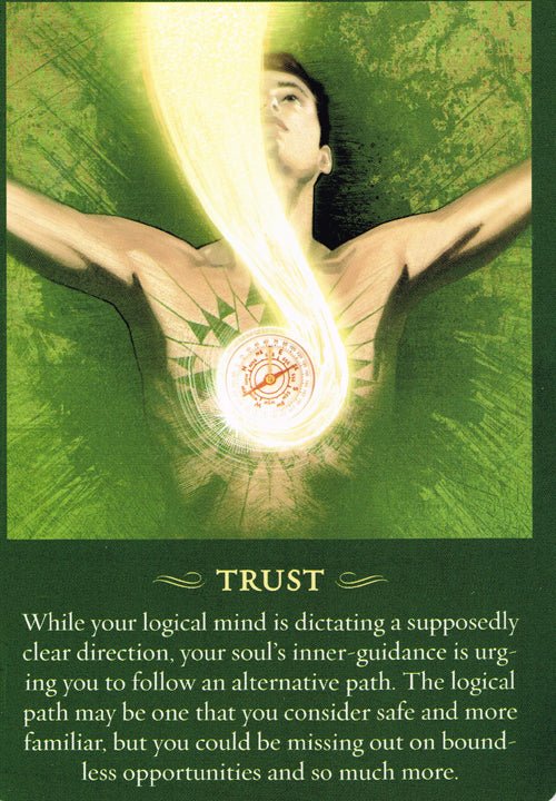 The Spirit Messages Oracle card revealing the deck's deeply layered symbolism — Eternal Spirit