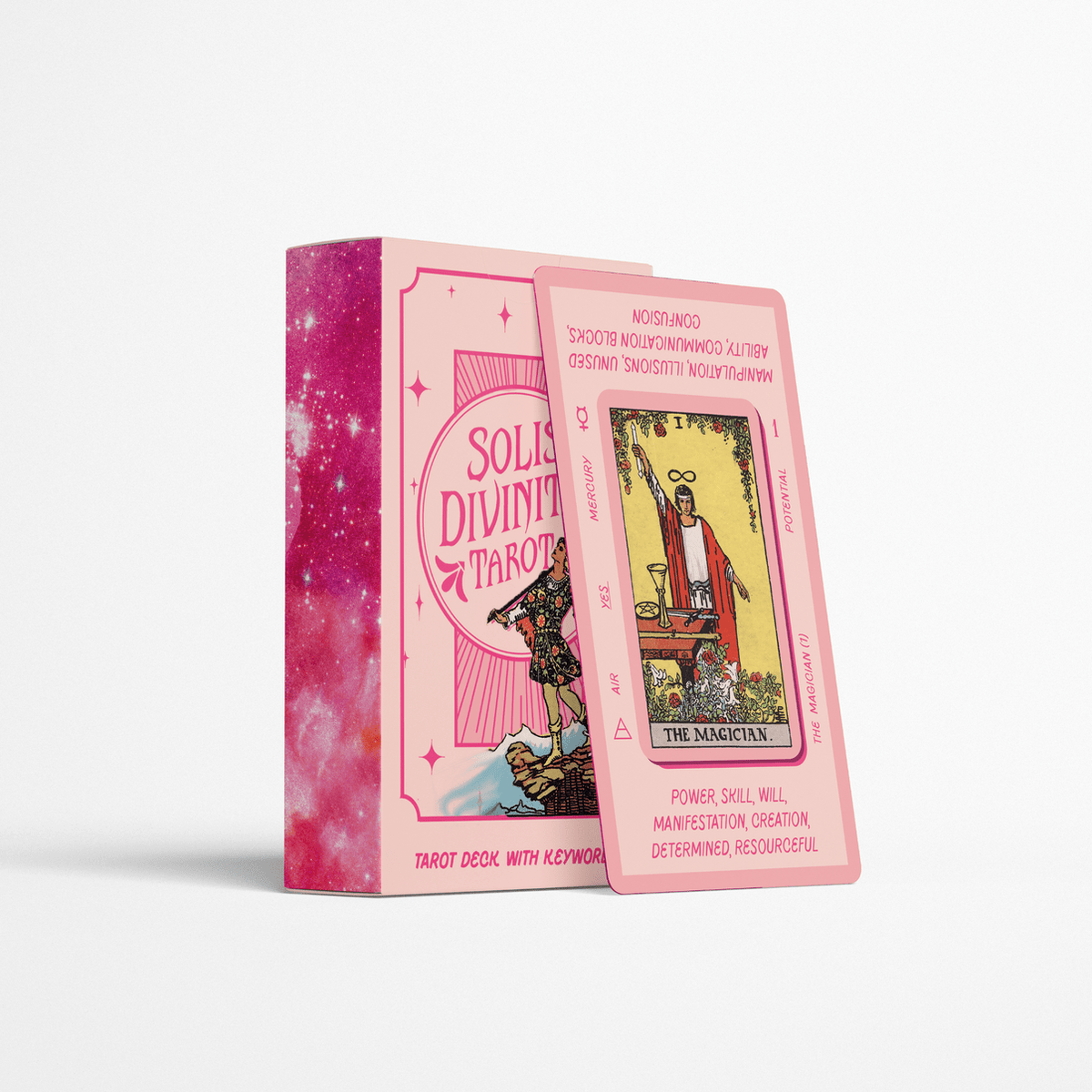 Solis Divinity Tarot (Pink Edition) card sharing the deck's luminous illustration style — Eternal Spirit