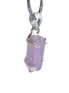 kunzite rough pendant, front view showing natural stone face — Eternal Spirit