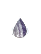 banded violet Amethyst (Chevron) crystal ring in size Q #R832 — Eternal Spirit