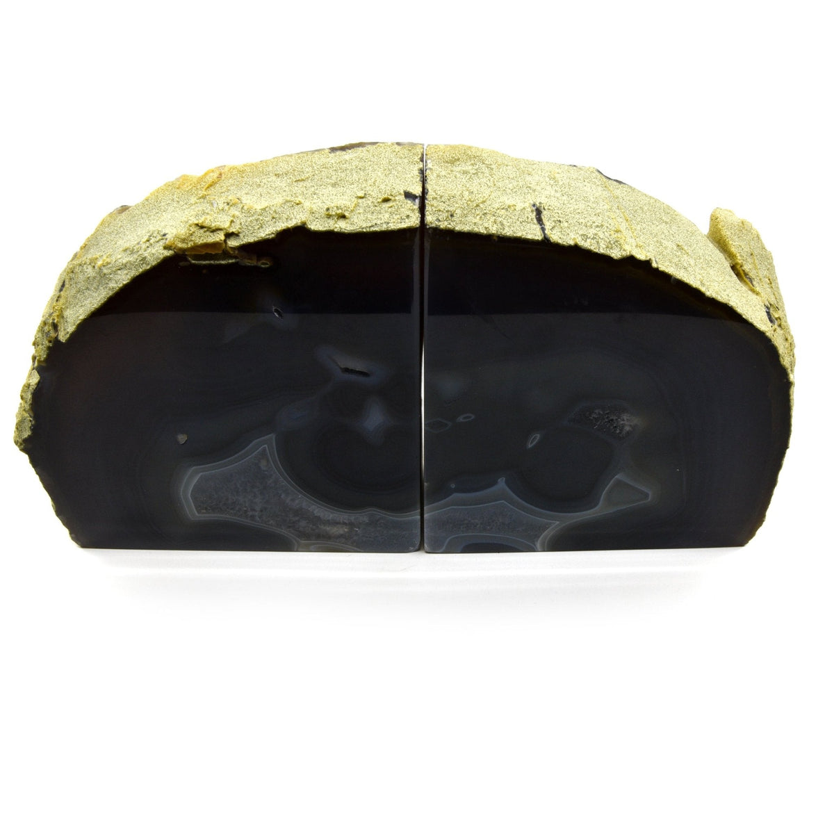 banded natural Agate bookends #2110, showcasing natural beauty — Eternal Spirit