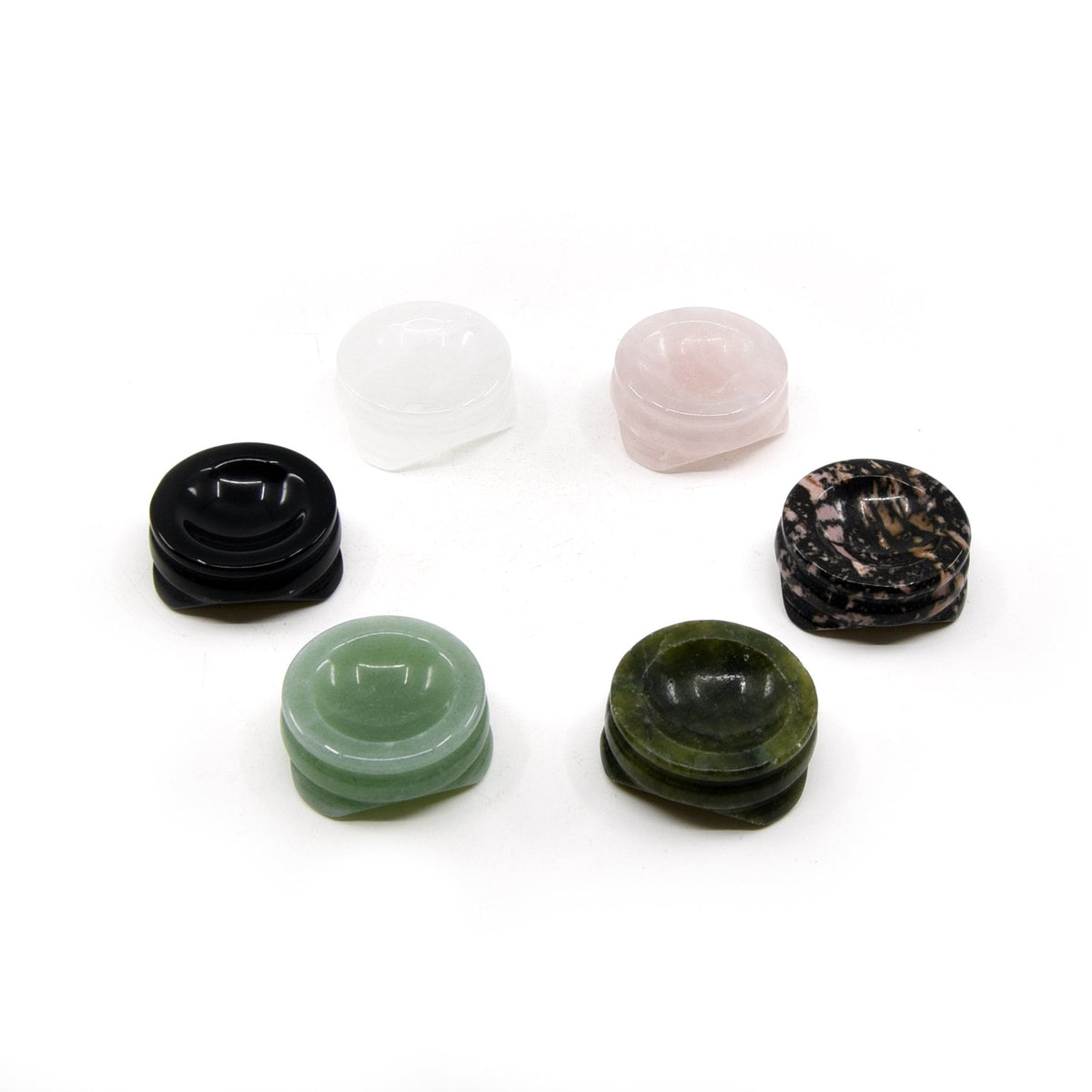 Crystal sphere stands in assorted natural gemstones — Eternal Spirit