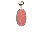 rhodocrosite cabochon oval pendant, front view showing natural stone face — Eternal Spirit