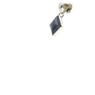 sapphire (blue) faceted diamond pendant, angled view showing silver bail and stone profile — Eternal Spirit