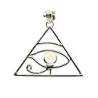moonstone (rainbow) eye of horus pendant, front view showing natural stone face — Eternal Spirit