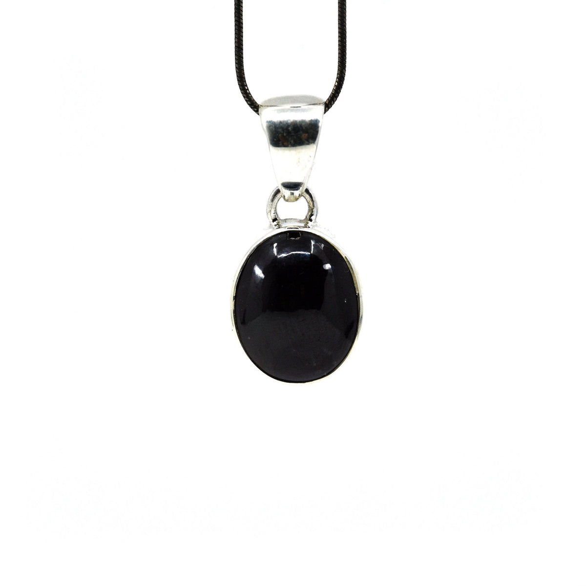 garnet (star) cabochon oval pendant with sterling silver bail — Eternal Spirit