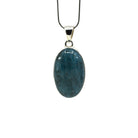 aquamarine cabochon oval pendant with sterling silver bail — Eternal Spirit