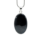 hematite cabochon oval pendant with sterling silver bail — Eternal Spirit
