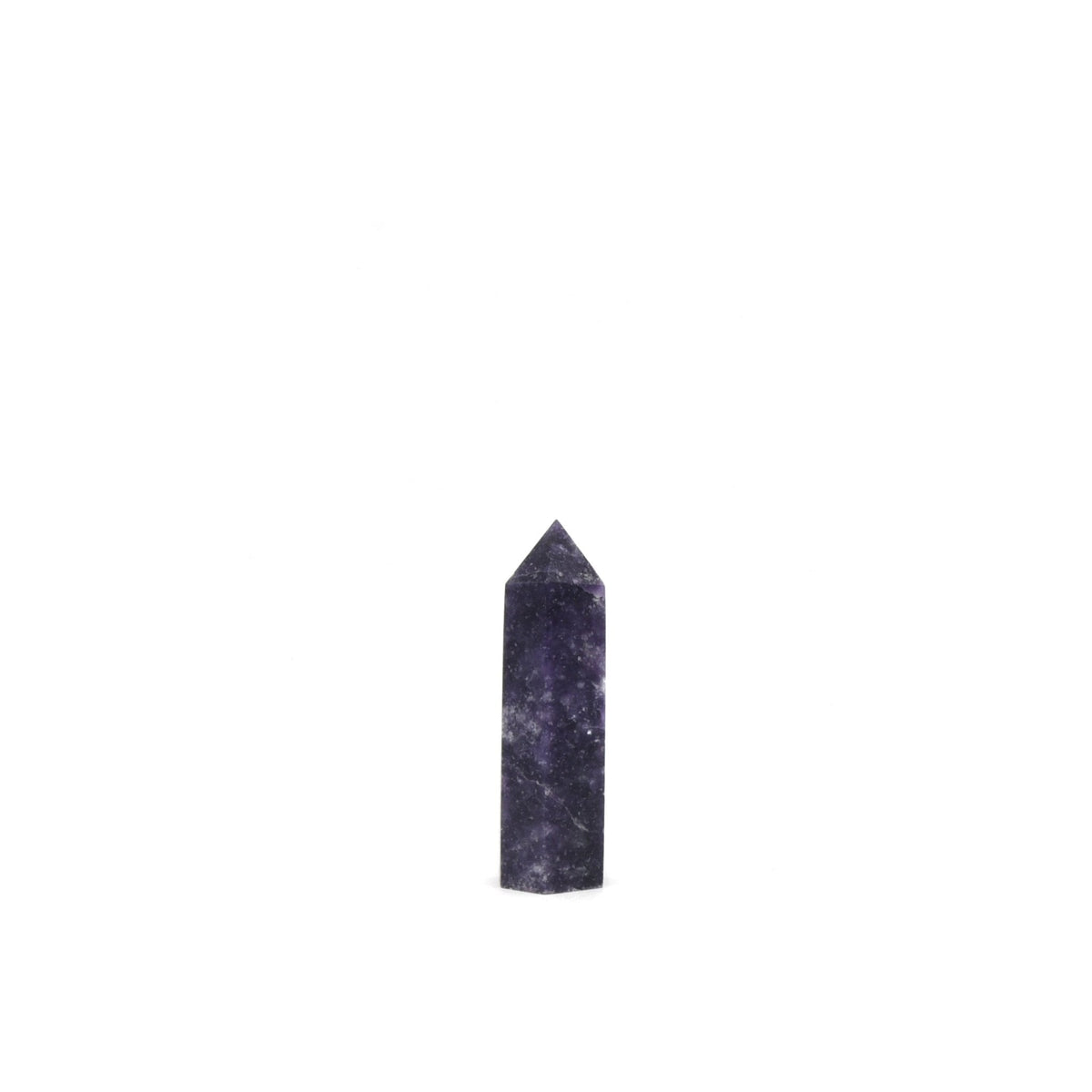 soft lilac Lepidolite generator point #1453, close-up of natural texture — Eternal Spirit