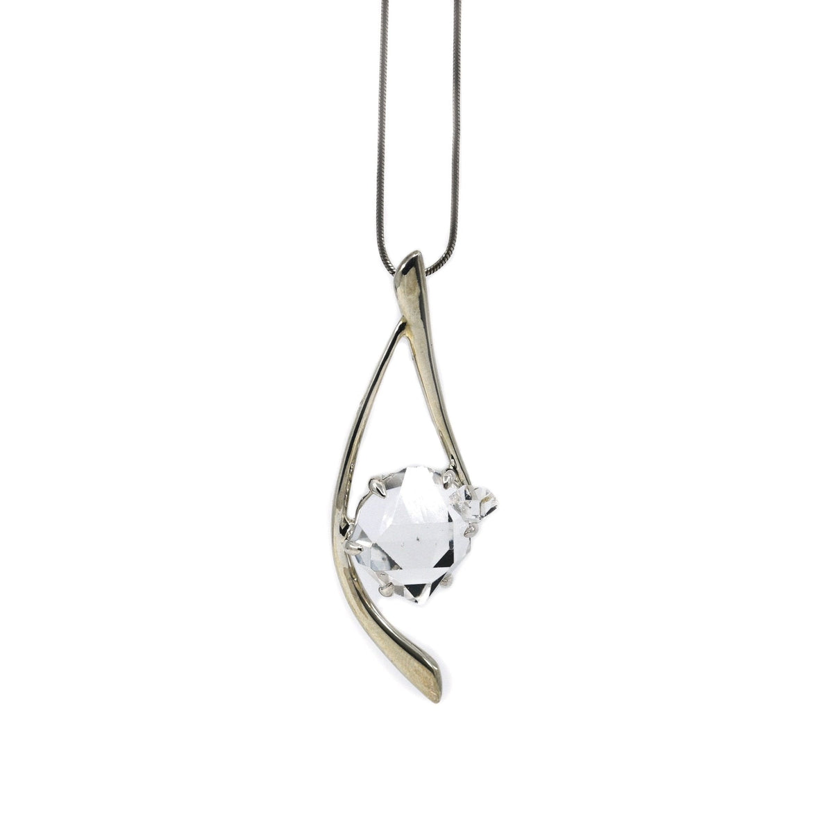 herkimer diamond natural pendant with sterling silver bail — Eternal Spirit