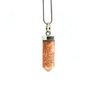 scolecite generator point pendant with sterling silver bail — Eternal Spirit
