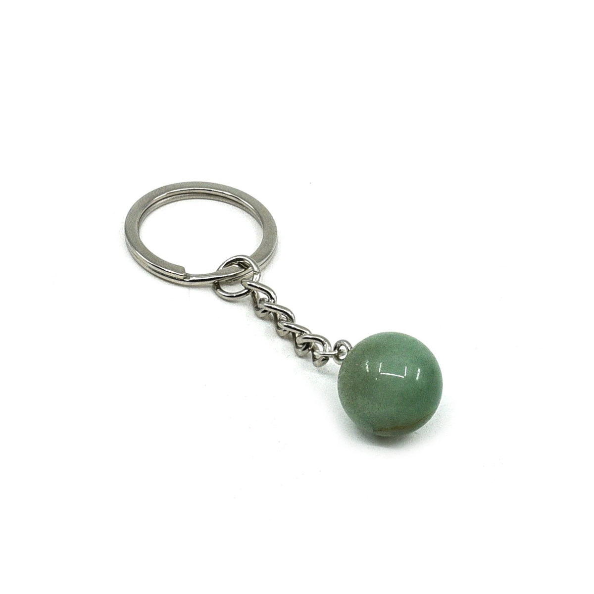 Verdant Green Aventurine (Green) sphere crystal key ring — Eternal Spirit