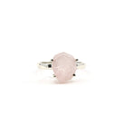 blush pink Quartz (Rose) crystal ring viewed from above, size U #R580 — Eternal Spirit