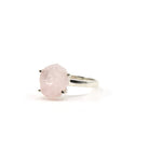reverse of Quartz (Rose) ring #R580 showing the inner sterling silver band — Eternal Spirit