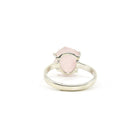 elegant side profile of Quartz (Rose) ring #R580, the gemstone catching light — Eternal Spirit