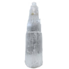 luminous white Selenite crystal lamp (L), base and cord detail — Eternal Spirit