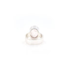 reverse of Quartz (Rose) ring #R316 showing the inner sterling silver band — Eternal Spirit