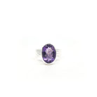deep purple Amethyst crystal ring viewed from above, size N #R318 — Eternal Spirit