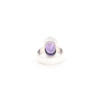 reverse of Amethyst ring #R318 showing the inner sterling silver band — Eternal Spirit