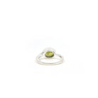reverse of Peridot ring #R339 showing the inner sterling silver band — Eternal Spirit
