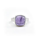 deep purple Amethyst crystal ring viewed from above, size T #R362 — Eternal Spirit