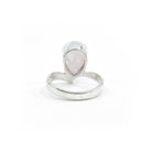 reverse of Quartz (Rose) ring #R372 showing the inner sterling silver band — Eternal Spirit