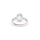 reverse of Aquamarine ring #R397 showing the inner sterling silver band — Eternal Spirit