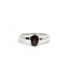 deep crimson Garnet crystal ring viewed from above, size R #R421 — Eternal Spirit