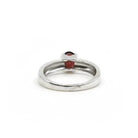 reverse of Garnet ring #R421 showing the inner sterling silver band — Eternal Spirit