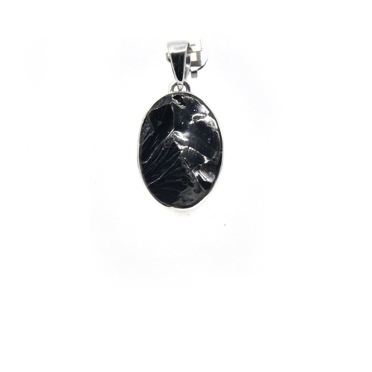 shungite (elite) natural pendant, front view revealing individual stone character — Eternal Spirit