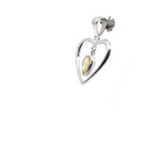 citrine heart pendant, angled view showing silver bail and stone profile — Eternal Spirit