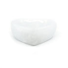 luminous white Selenite charging bowl with Heart design, showcasing natural beauty — Eternal Spirit