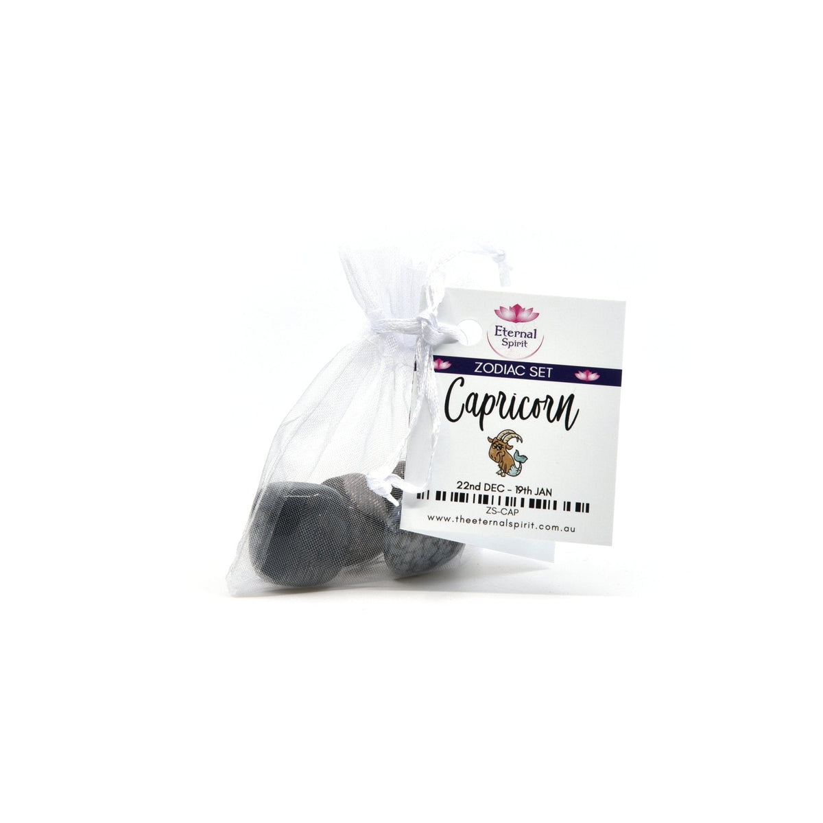 Crystal set for Capricorn, healing stones in organza pouch — Eternal Spirit