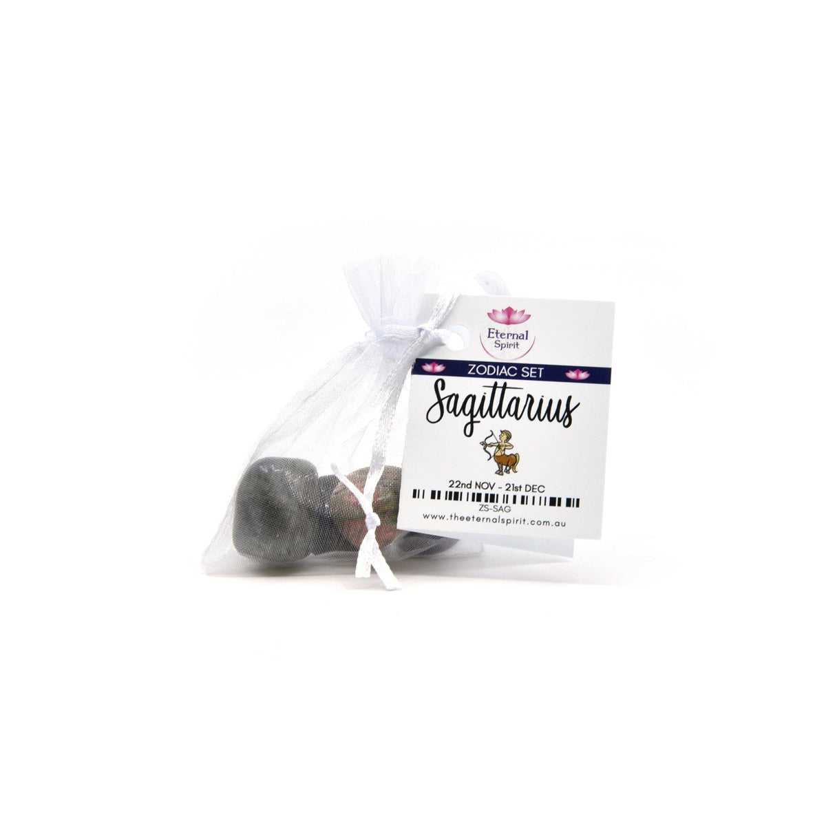 Crystal set for Sagittarius, healing stones in organza pouch — Eternal Spirit