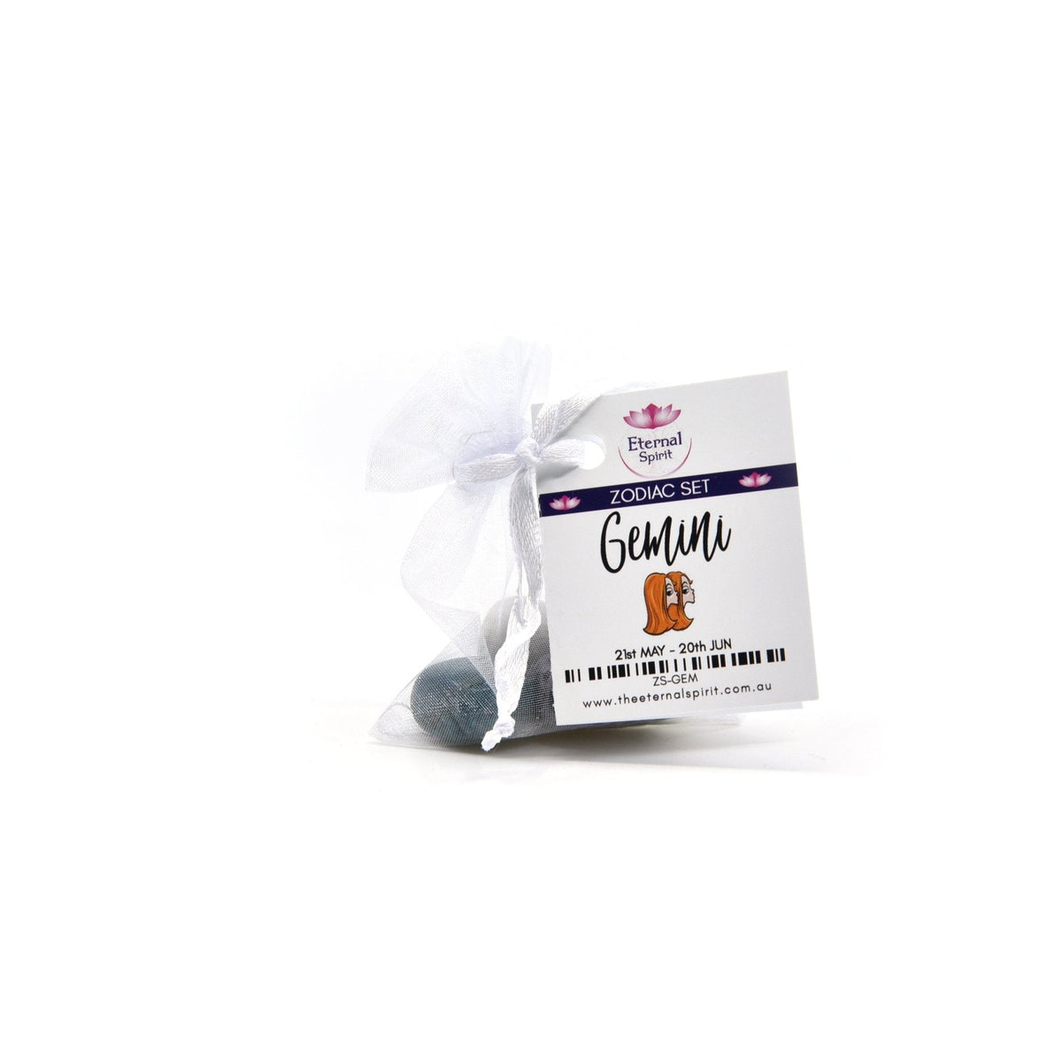 Crystal set for Gemini, healing stones in organza pouch — Eternal Spirit