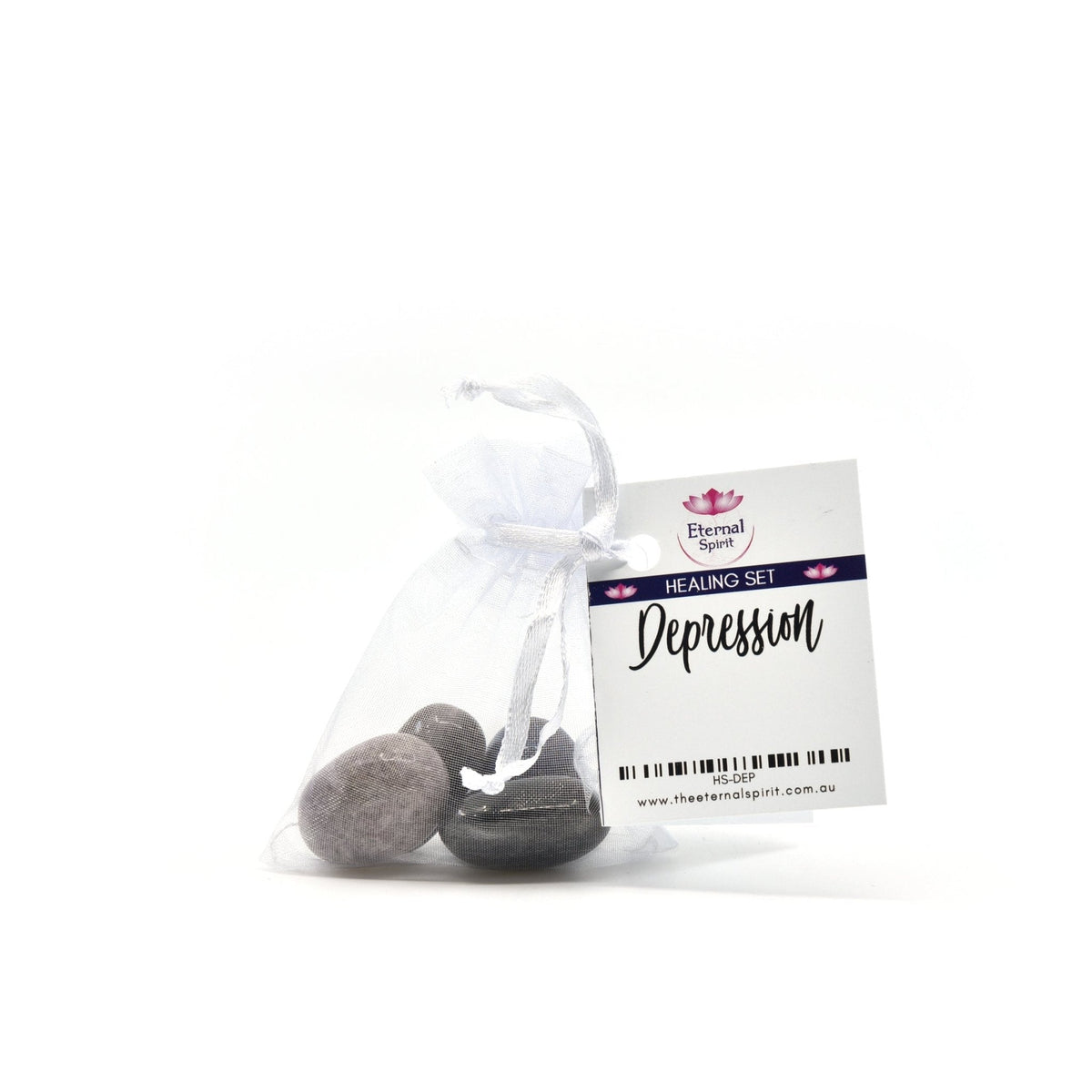 Crystal healing pouch for Depression, selected tumbled stones — Eternal Spirit