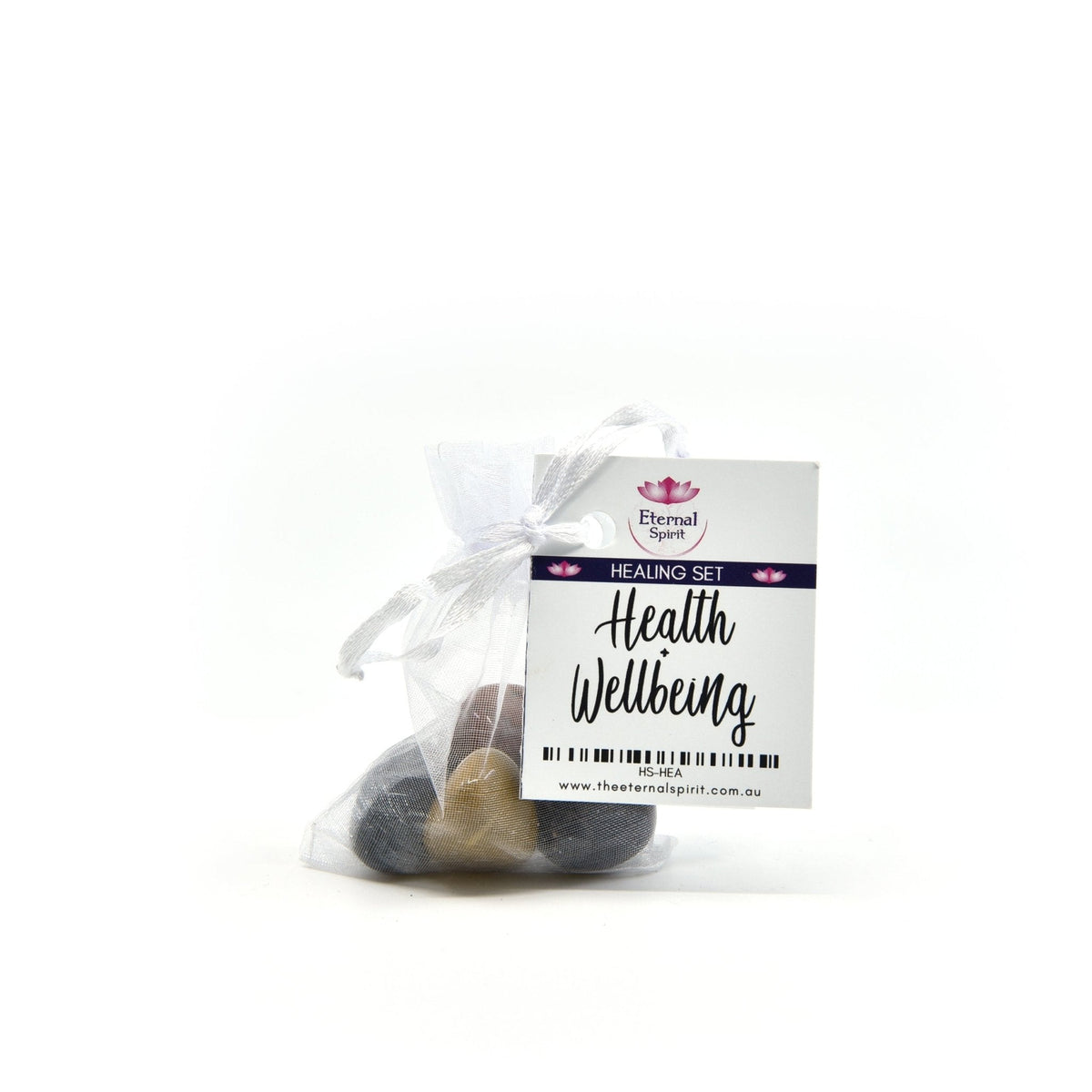 Crystal healing pouch for Health Wellbeing, selected tumbled stones — Eternal Spirit