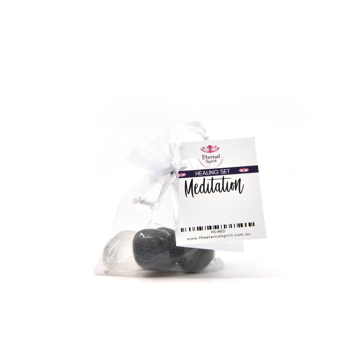 Crystal healing pouch for Meditation, selected tumbled stones — Eternal Spirit