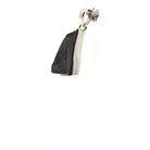 shungite (elite) natural pendant, angled view showing silver bail and stone profile — Eternal Spirit