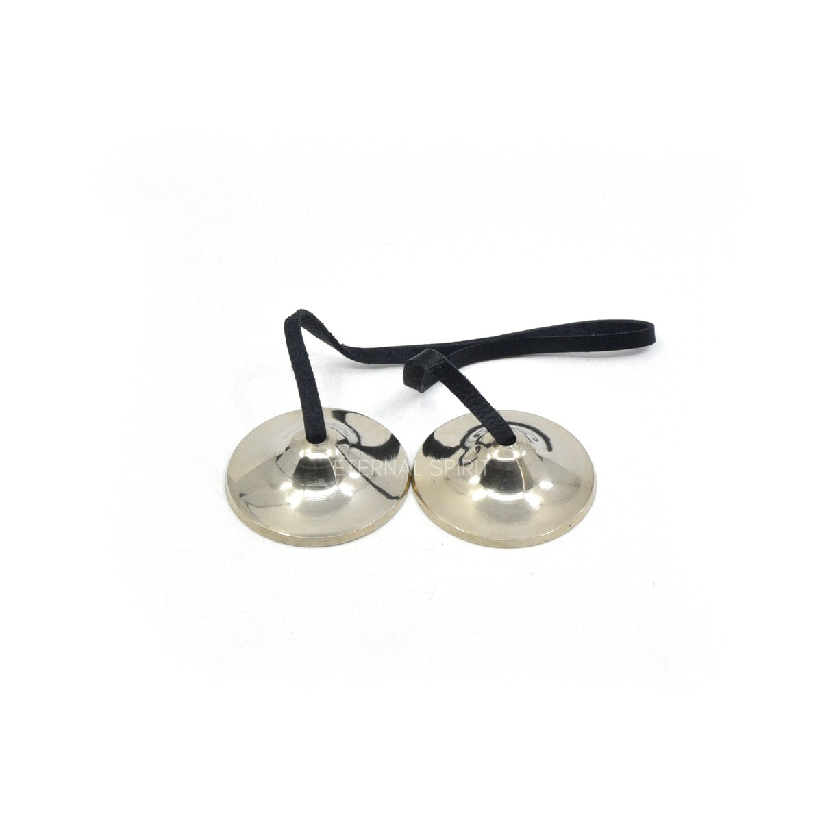 Gold Shiny tingsha cymbals 4.5cm, paired for meditation — Eternal Spirit