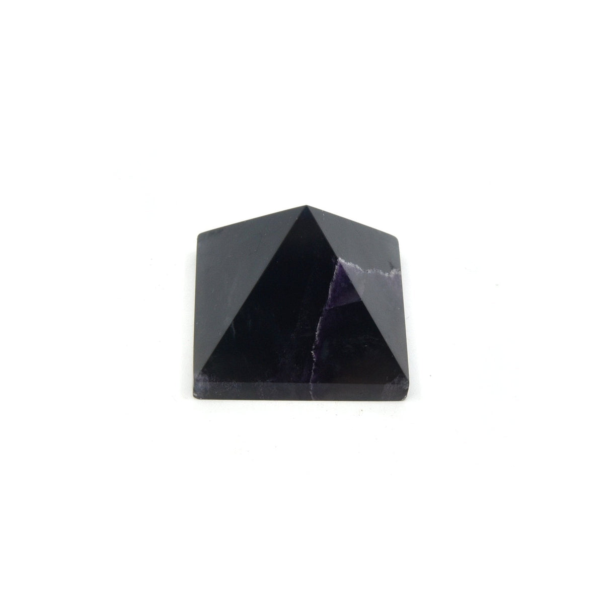 rainbow-banded Fluorite pyramid #955, close-up of natural texture — Eternal Spirit