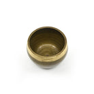 gazing down into the 14.7cm Brown Hammered Madal SB212 Base chakra singing bowl — Eternal Spirit