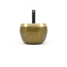 Brown Hammered Madal SB212 Base chakra bowl (14.7cm) from another angle, golden warmth — Eternal Spirit